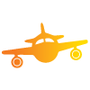 Orange airplane icon