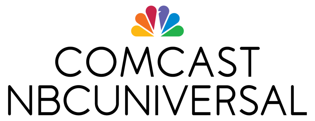 Comcast logo featuring rainbow icon above the text