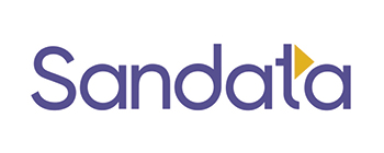 The word Sandata in a purple font representing the Sandata logo